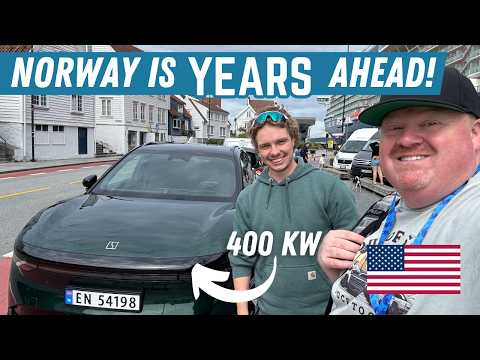 American Blown Away By Norwegian EV Charging Infrastructure!