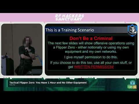 DEF CON 33 - RF Village - Tactical Flipper Zero You Have 1 Hour and No Other Equipment - Grey Fox