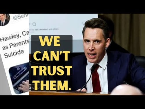 AI, CHILD SEXUALITY AND SUICUDE: Hawley Reads Shocking REAL Conversation Between AI Chatbot & Child