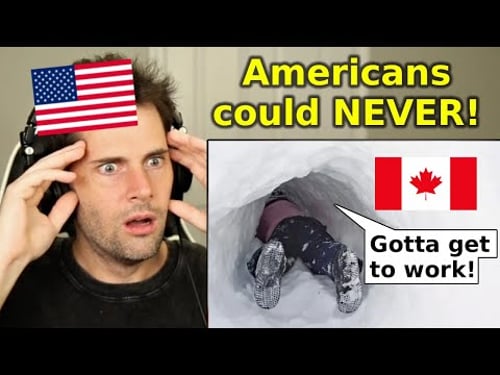 American Reacts to Canadians Proving Winter Can't Stop Them