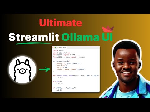How to create the ULTIMATE Ollama UI app with Streamlit