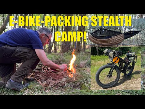 Bikepacking on an e-Bike | BGB Buffalo | Stealth Hammock Camp | Woodland Cooking | Wild Camping