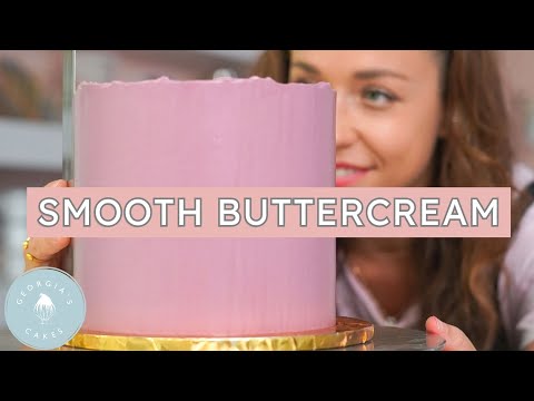 NO AIR BUBBLES! How to Smooth out Buttercream on Your Cake | Georgia's Cakes