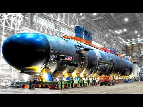 Building US Submarines in Secret Factory - Manufacturing process inside an American Shipyard