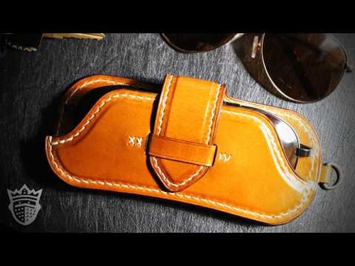 Making a Leather Sunglasses Case | Relaxing DIY Leather Craft