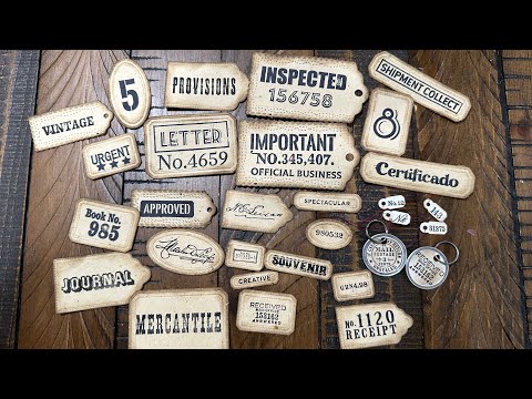 Craft With Me - Fun Word Stamped Tags and Labels for Junk Journal Ephemera