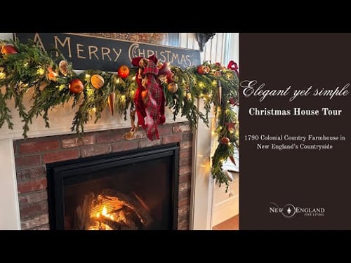 Elegant yet Simple Christmas house tour | Colonial Country Farmhouse Style Decor | Antique Home