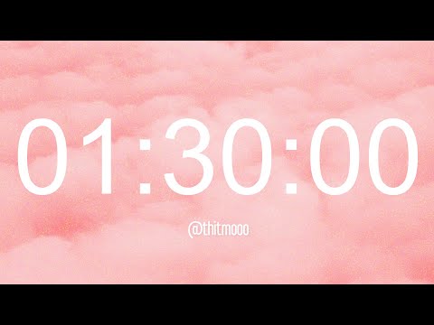 90 MINUTES COUNTDOWN TIMER | Piano music & Alarm // Đếm ngược 90 phút | Nhạc piano tập trung học bài