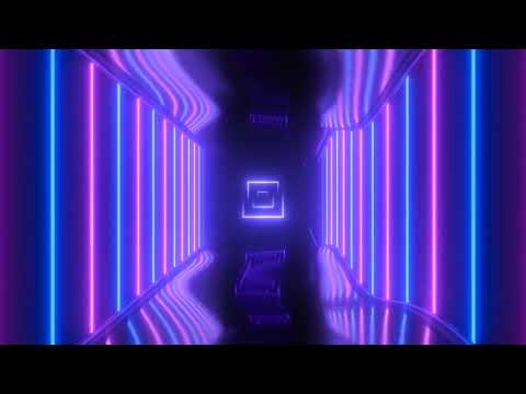 Screen Saver Neon Tunnel Speed: Ultraviolet Neon Laser Beams Glowing Reflection Sci Fi Retro Tunnel