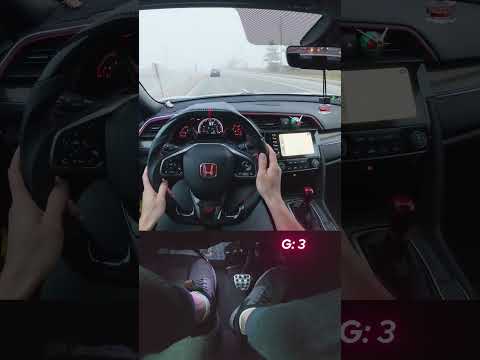 Upshifts & downshift in foggy city drive #civicsi #manualtransmission #downshift