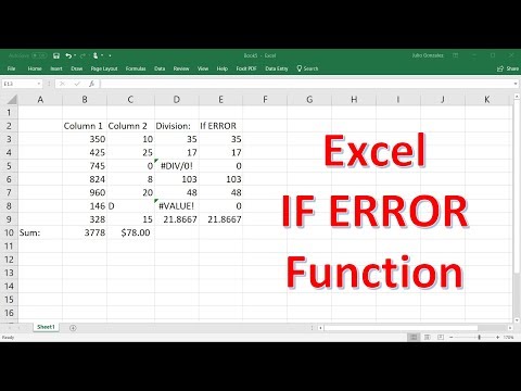 How To Use The IFERROR Function In Excel - The Easy Way!