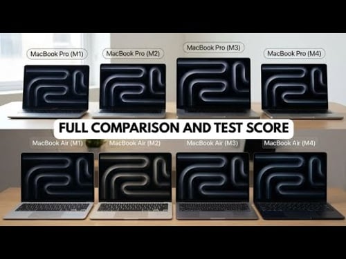 MacBook Pro & Air Ultimate Comparison: M1 vs M2 vs M3 vs M4 Tested! #seo