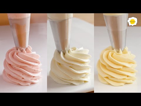 Three fruit cheese Buttercream recipes水果奶酪奶油霜 Trois Recettes de crème au beurre fromage aux fruits