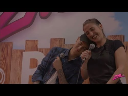 Justin Bieber being a flirt (mostly with older women)