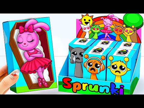 💖Paper DIY💖 Unboxing ALL SPRUNKI Coffin Blind Boxes | HELP Pinki & Oren Couple Love Box | ASMR