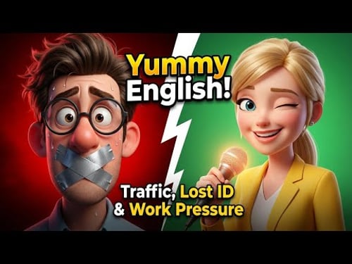 Daily Life English Conversation Level 2: Traffic, Lost ID & Work Pressure