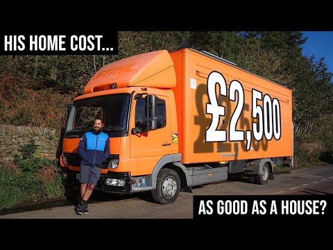 Life In A Big Orange Truck | Awesome Off-Grid Conversion & Full Time Van Life