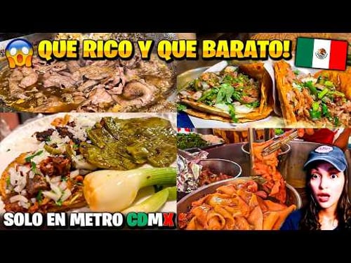 🇻🇪 VENEZOLANA REACCIONA a los 5 MEJORES TACOS y MÁS BARATOS del metro en CIUDAD de MÉXICO 😱
