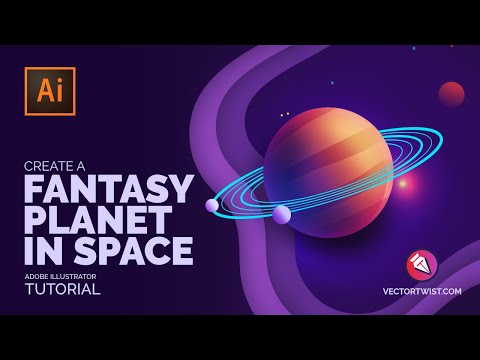 Create a 3D Planet in Space / Illustrator Tutorial