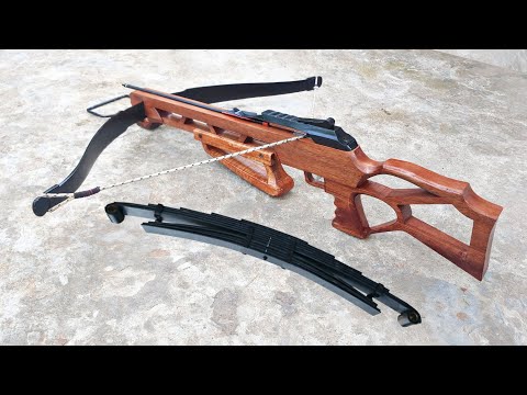 DIY Crossbow - How to make a crossbow with car tweezers and wood