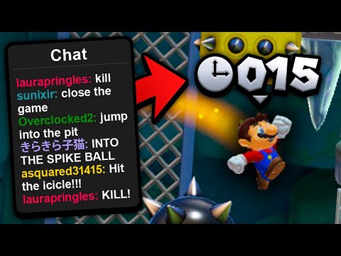 Can I complete a Mario Speedrun while my viewers DESTROY everything?