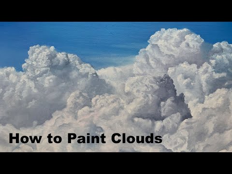 How to Paint Clouds - Oil Painting Real Time Paint Along Tutorial