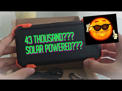 Scam Y/N? 43K amh?? Solar Powered Battery GOODaaa Rugged Solar Powered Power Bank Unbox + Review