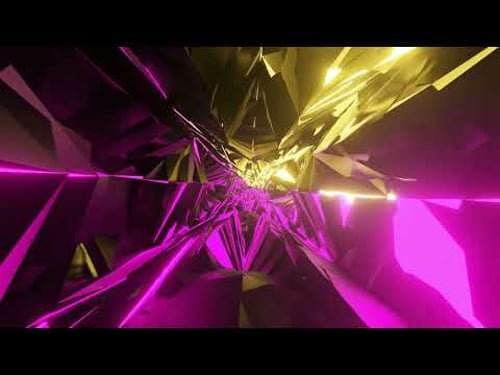 Smooth Luxury Visual Inspriring Golden Pinkl VJ LOOP NEON Tunnel Abstract Background Video 4k
