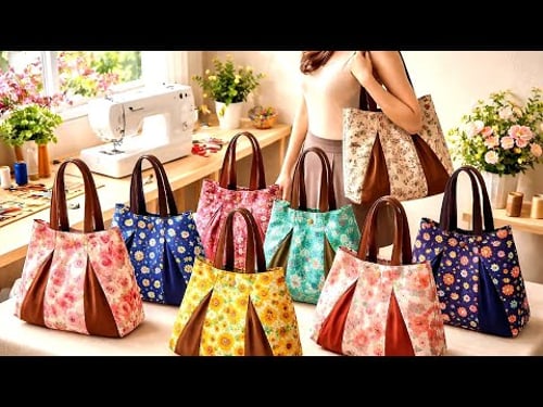 βIt's Very Easy to Sew a Stylish Tote Bag From Scraps Fabric in 20 Minutes πEasy Bag Tutorial Sewing