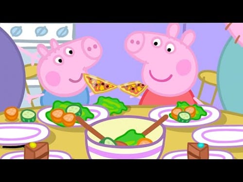 Peppa Pig Learns How to Make LUNCH 🍕 | Cooking Pizza & Salad | Full Episodes | Cartoon | 20 Minutes