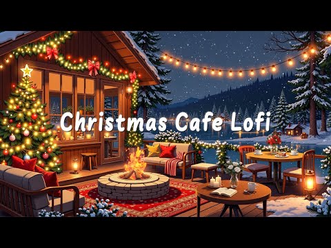 Snowy Christmas Mood / Peaceful Coffee Shop Ambience / Chill Lo-fi Jazz Beats for Study, Work, Relax