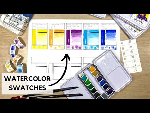 How to make WATERCOLOR SWATCHES and WHY IT IS IMPORTANT + Watercolor Swatch Chart