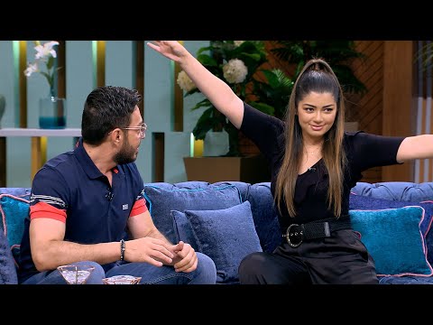 لعبة "هتمثلها" كلها ضحك بين أحمد زاهر وبنته ليلى زاهر مع منى الشاذلي