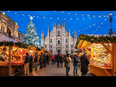 🎄🎆 Magical Milan Christmas Market 2025. Festive Atmosphere Tour.