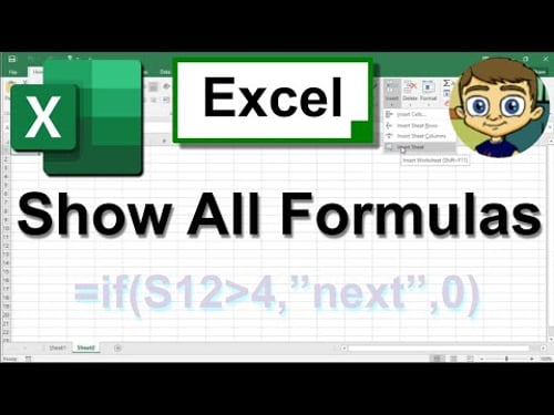 Display All Formulas in Excel