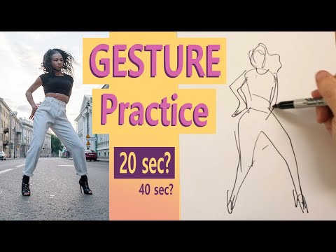 Gesture Drawing Practice | 20 and 40 sec. poses