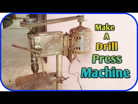 How to make Drill Press Machine at home | Homemade drill press stand diy