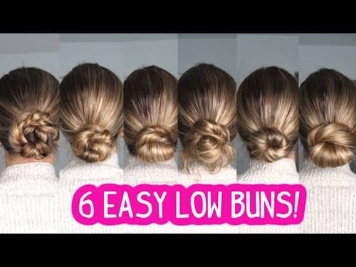 6 LOW MESSY BUN UPDO HAIRSTYLES! School Hairstyles | Work Hairstyles | Short, Medium, Long Hair!