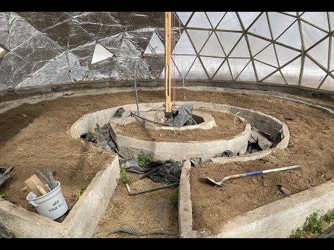 1,200 Square Foot Geodesic Dome Greenhouse with Polycarbonate Exterior. Great thermal performance