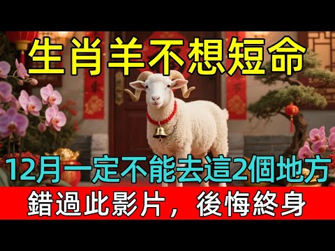 生肖羊注意!你12月有生死大劫?這2個地方千萬不能去!屬羊人必知!現在知道還來得及!#生肖 #運勢 #命理 #屬相 #風水 #財運 #佛陀 #佛學 #佛法 #佛教 #修行 #智慧 #因果 #佛家