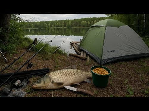 A Night on the Lake — Lonely Camping and Fishing
