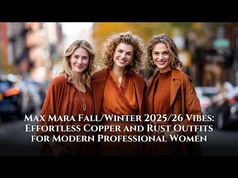 Max Mara Fall/Winter 2025/26 Vibes: Effortless Copper and Rust Outfits for Modern Professional Women