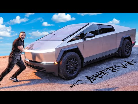 جربت سيارة تسلا المجنونة || TESLA CYBERTRUCK !!