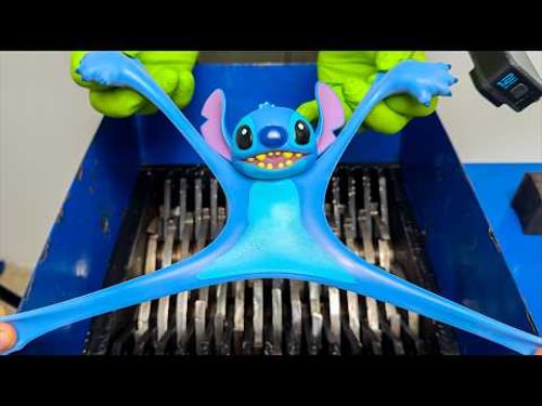 Stretch Stitch & Labubu vs Industrial Shredder! Who Will Survive?