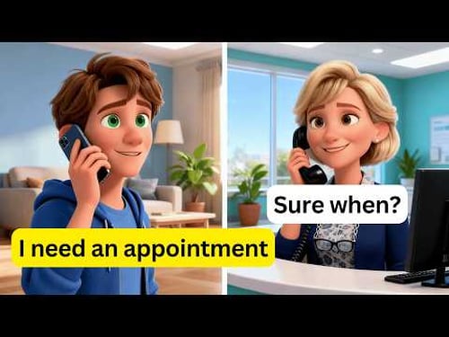 10 Easy English Conversations for Calling the Doctor | Real Life Dialogues A1-A2