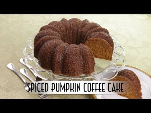 Spiced Pumpkin Coffee Cake | with Rum Butter Glaze
