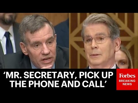 'I Feel Like I'm In Crypto Hell!': Mark Warner Lays Into Scott Bessent Over Lack Of Crypto Laws