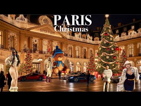 Paris Christmas 2025 🎁✨ Place Vendôme Lights & Tuileries Christmas Market | 4K Walk