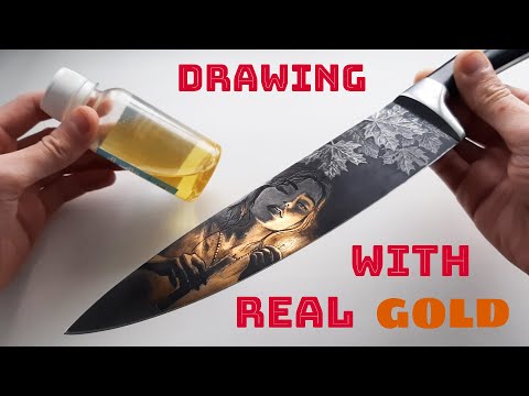Real GOLD on my knife! How I did it