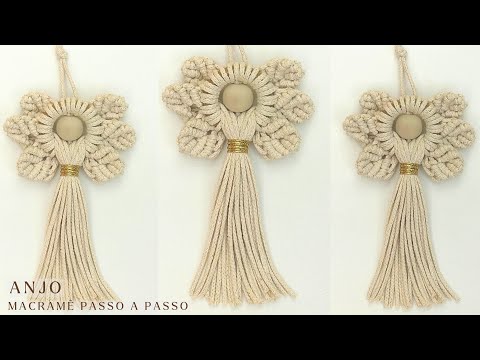 Anjo em macramê passo a passo | macramê Angel tutorial | Fê Barreiros